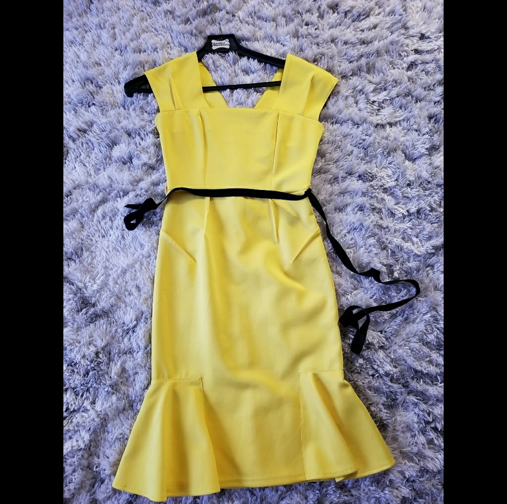 Miusol Peplum fitted dress